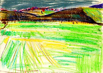 Ruthven Roadside, Drawing by John Boyle